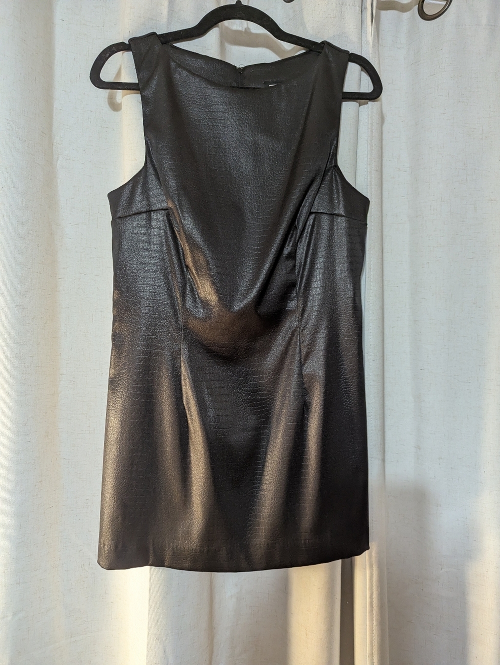 Vintage Black Mini Alligator Print Dress Alternative Business Casual